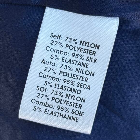 WORTH New York dark navy blue lace 3/4 sleeve knee length cocktail formal dress - Picture 8 of 8